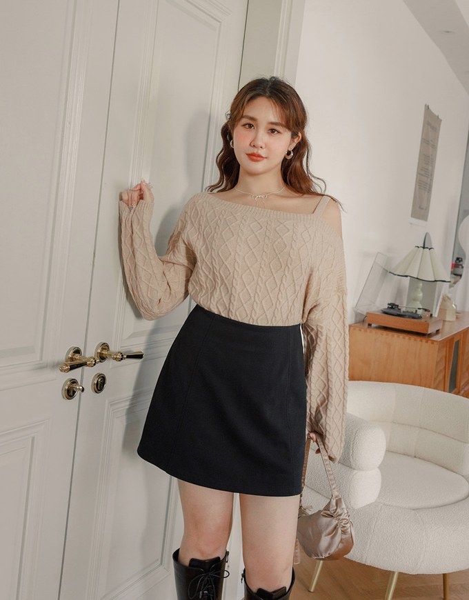 AIRY HOURGLASS High Waisted Skirt Bodycon Mini Skirt Slimming Look