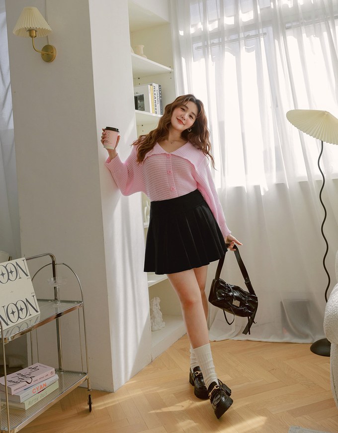 AIRY HOURGLASS Pleated Skort Skirt With Underpants Preppy A Line Tennis Mini Skirt