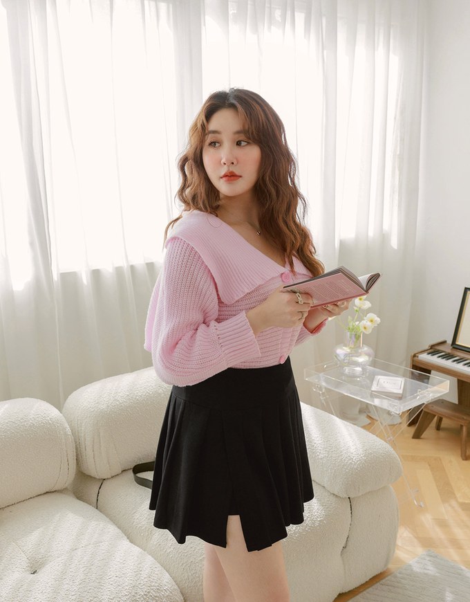 AIRY HOURGLASS Pleated Skort Skirt With Underpants Preppy A Line Tennis Mini Skirt