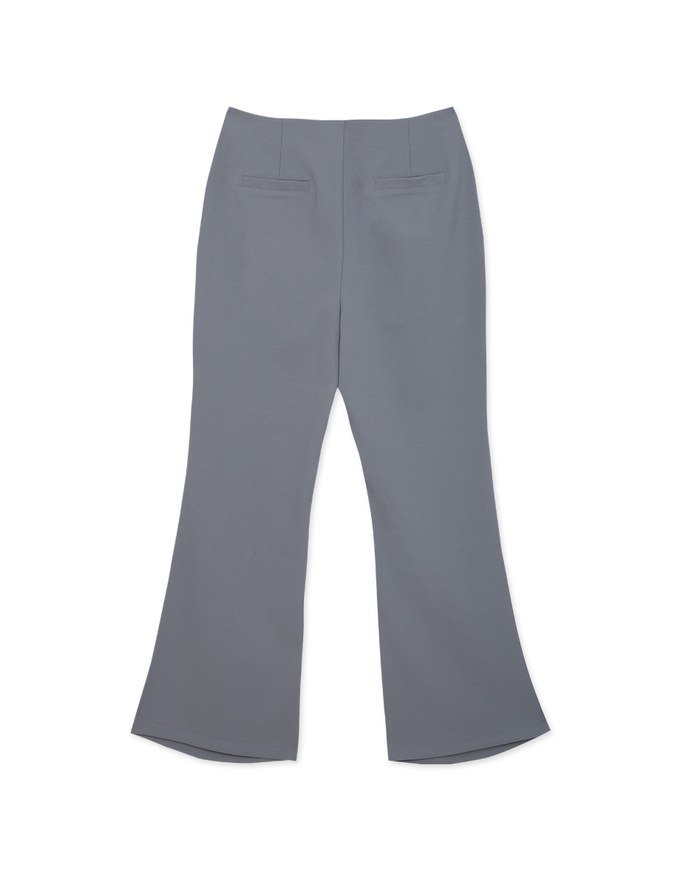 Regular Length High Waist Flared Trousers