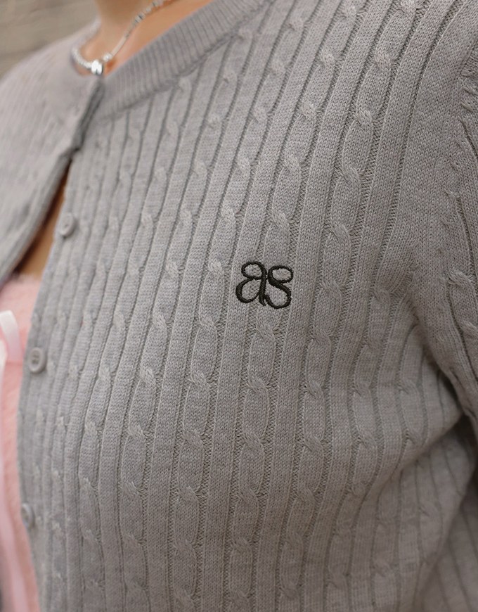 AIR SPACE Monogram Preppy Cardigan KnitTop