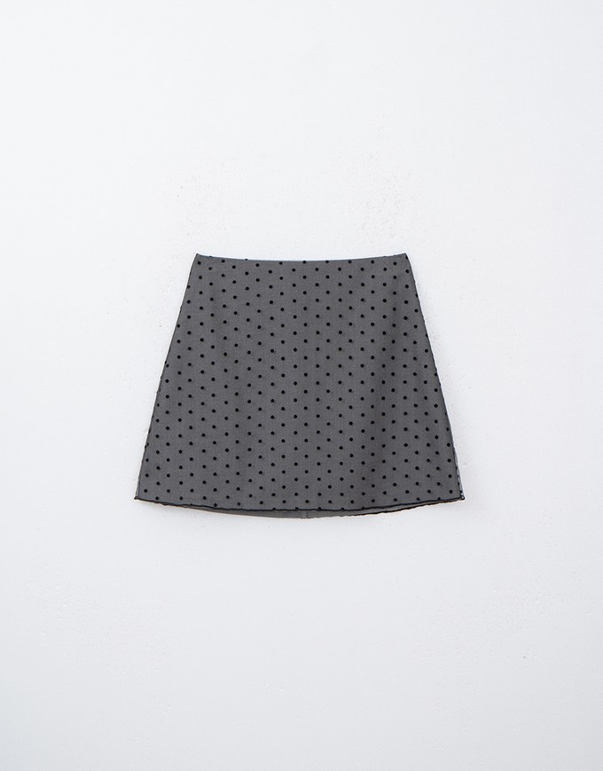 Polka Dot Sheer Fitted Mini Skirt