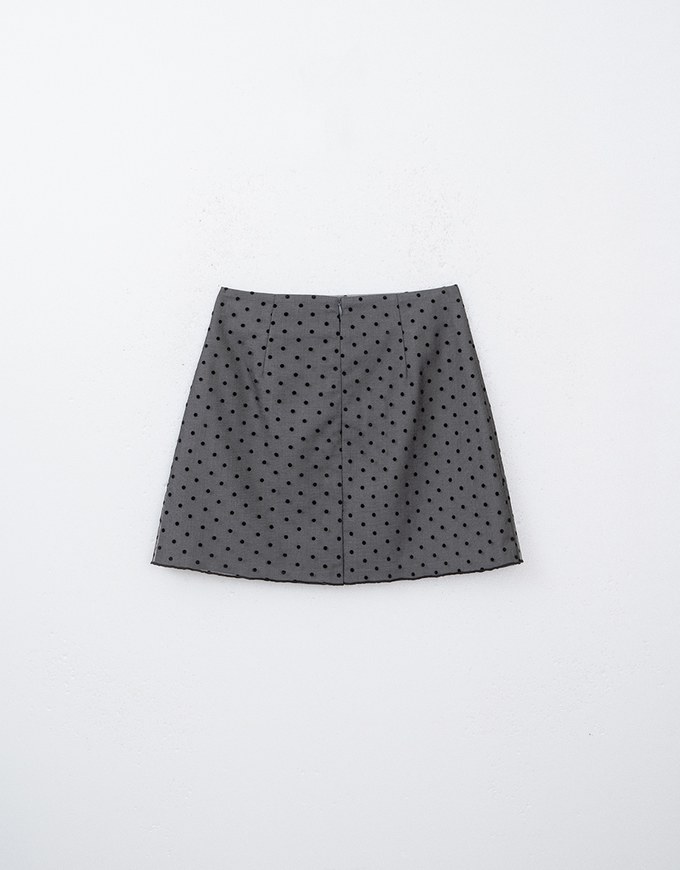 Polka Dot Sheer Fitted Mini Skirt