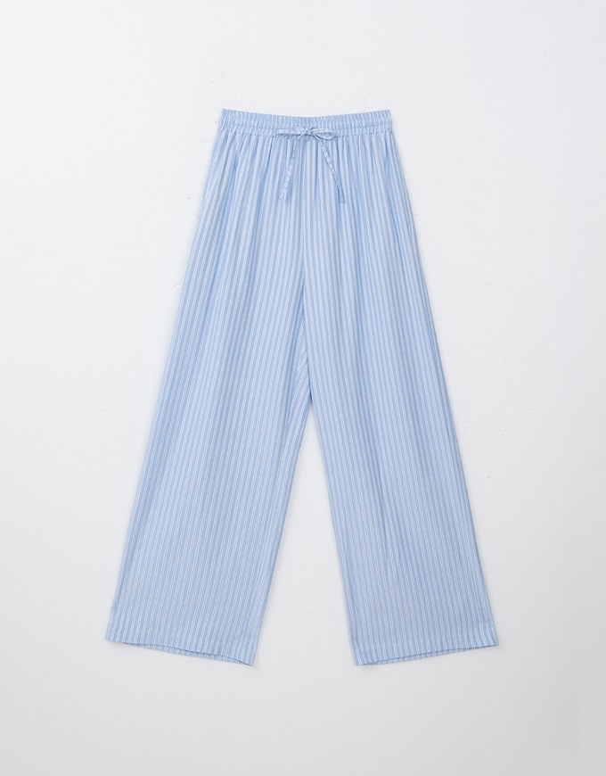 Striped Drawstring Long Pants