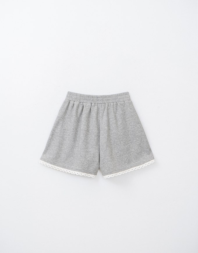 Lace Trimmed Cotton Shorts