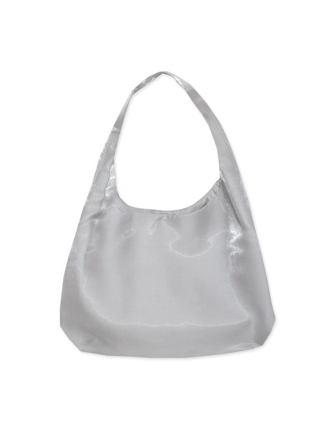 Brand Logo Chic Satin Shoulder Bag