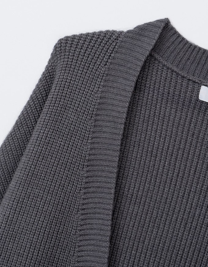 Loose Fit Monotone Preppy Cardigan