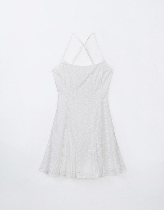 Floral Lace Spaghetti Strap Mini Dress