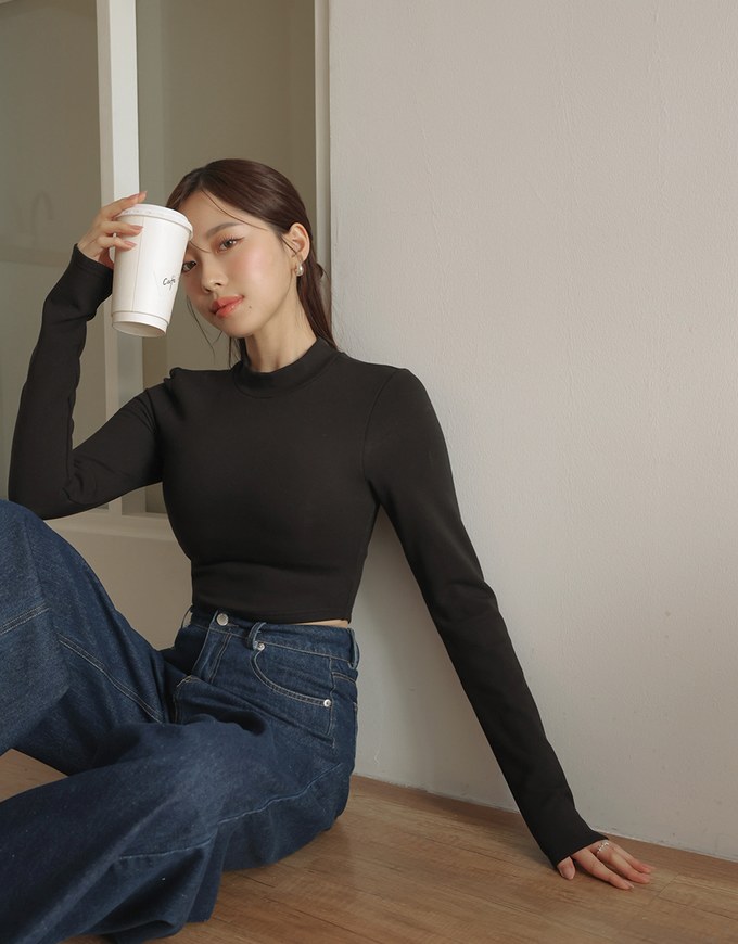 WARM↑UP Heating Half Turtleneck Bra Top