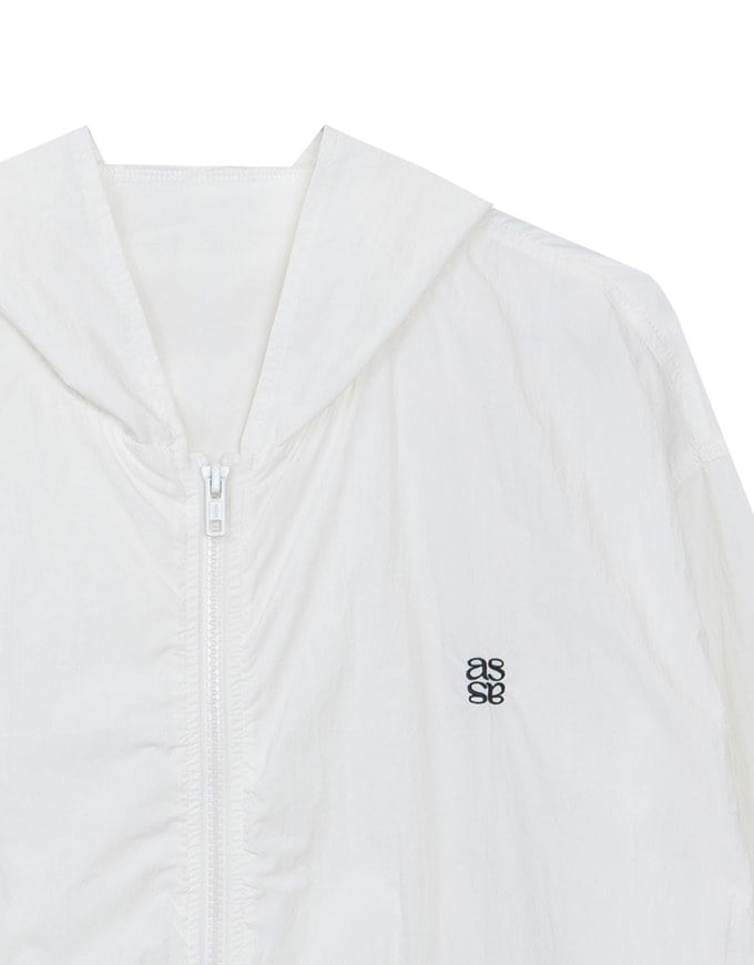 Skin Protection Sheer Zip Up Hoodie Jacket with AIR SPACE LOGO Embroidered