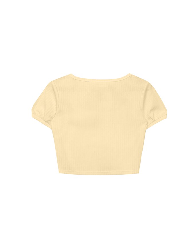 Classic Square Neck Ribbed Crop Top