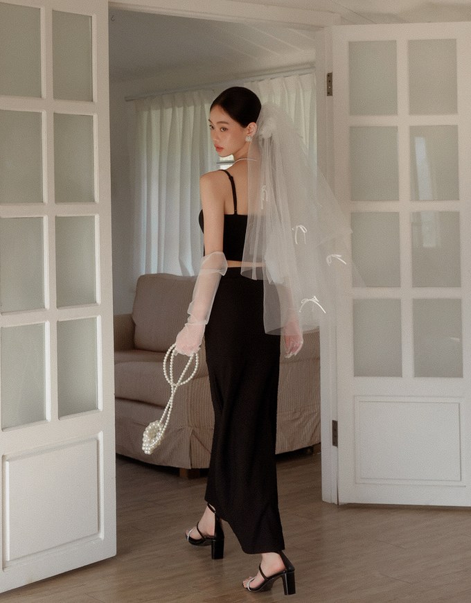 Bubble Gauze Textured High Waist Flowy Maxi Skirt