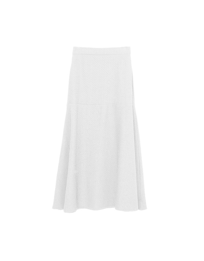 Bubble Gauze Textured High Waist Flowy Maxi Skirt