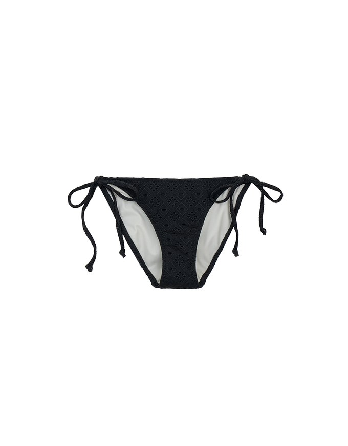 Eyelet Lace Side Tie Bikini Bottoms