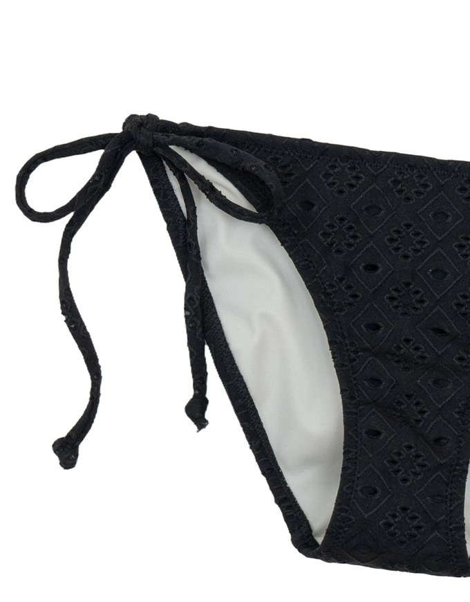 Eyelet Lace Side Tie Bikini Bottoms