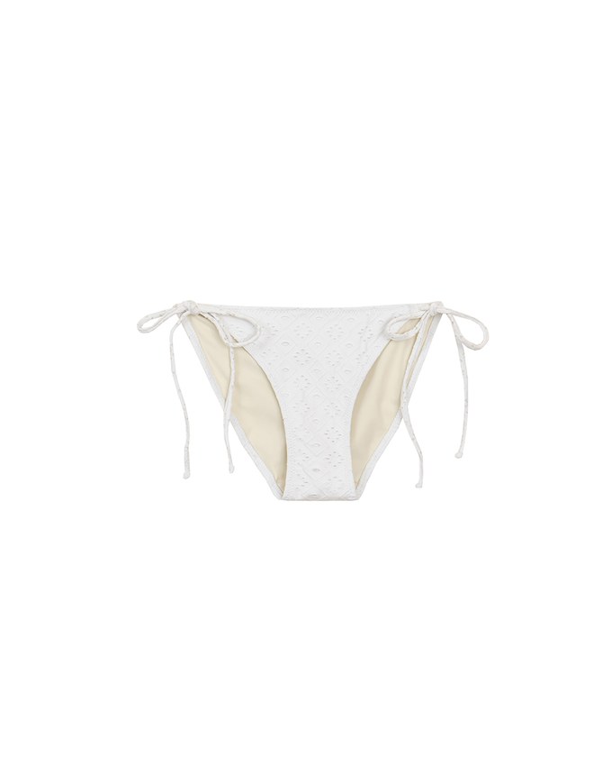 Eyelet Lace Side Tie Bikini Bottoms