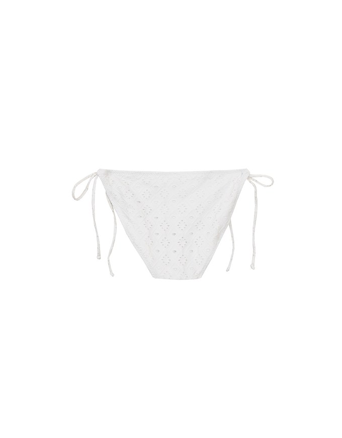 Eyelet Lace Side Tie Bikini Bottoms