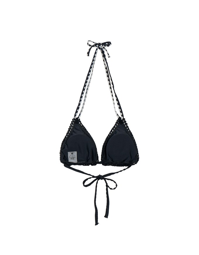 【PUSH UP】Bohomian Crochet Knit Push Up Halter Bikini Top