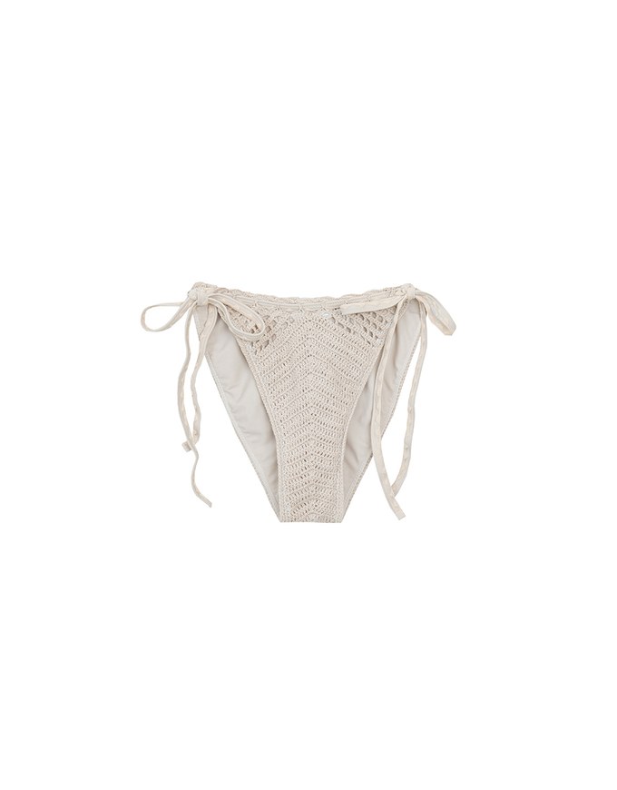 Bohomian Crochet Knit Double Side Tie Bikini Bottoms
