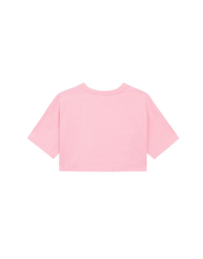 Cotton Fruits Graphic Printed Short Sleeve Cropped Top