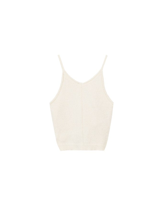 2 Way Cutout Knit Padded Cami Crop Top