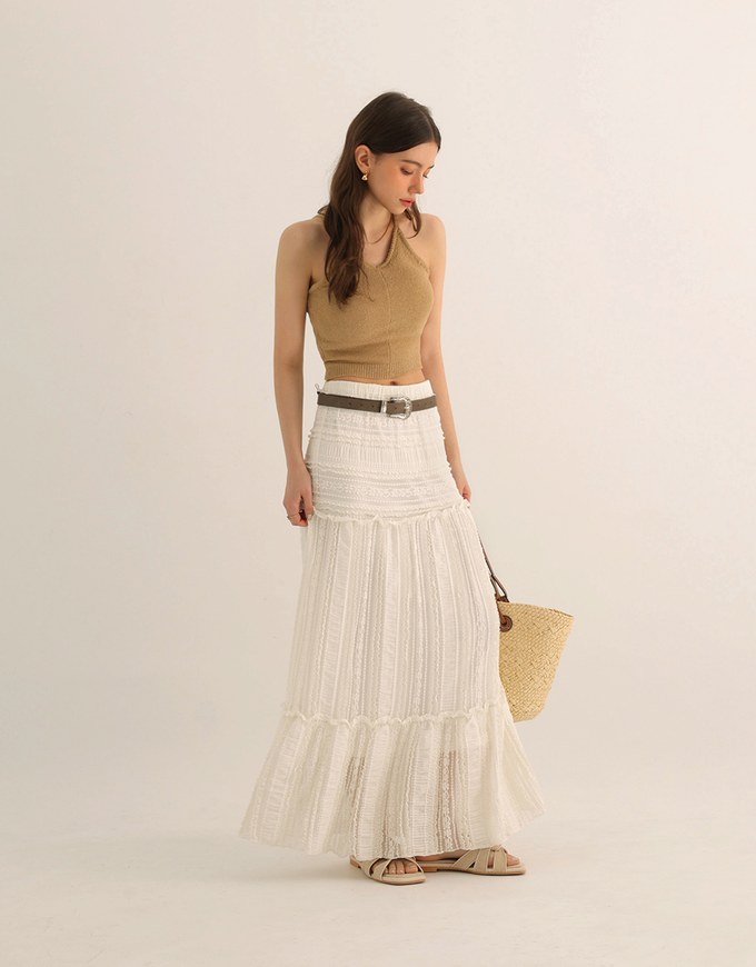 2 Way Cutout Knit Padded Cami Crop Top