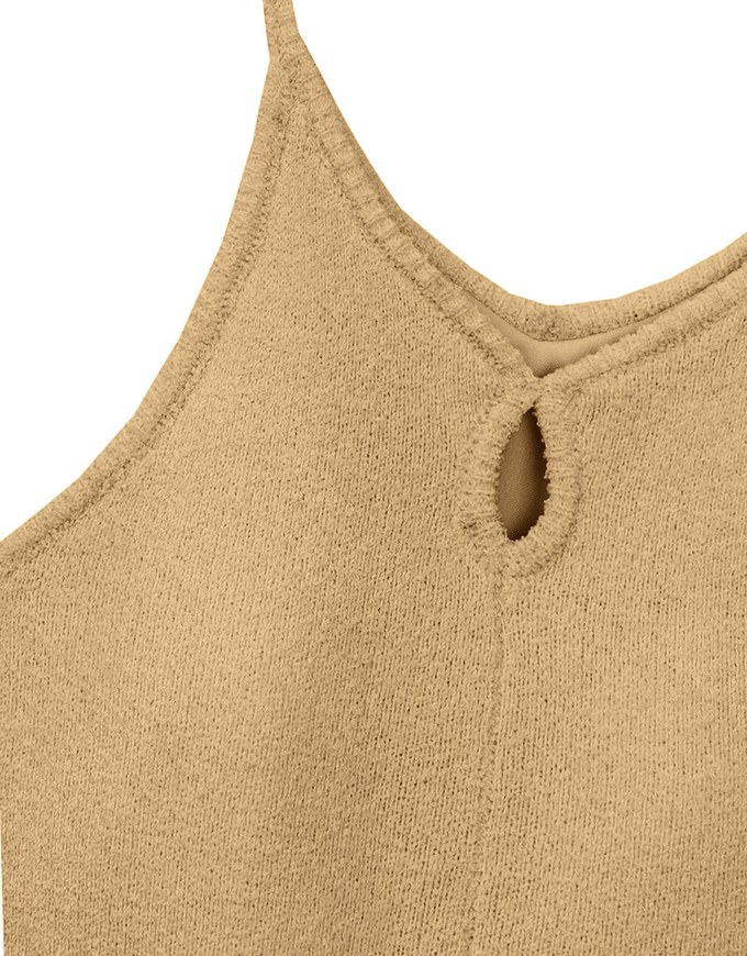 2 Way Cutout Knit Padded Cami Crop Top