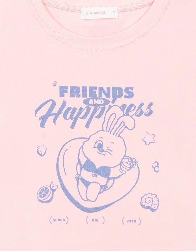 【Lyra & Toby】Printed Lyra Short Sleeve Graphic Cropped Tee