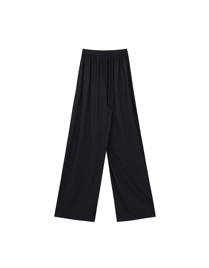 Cooling Fabric Wide Leg Pants with Drawstring Detail