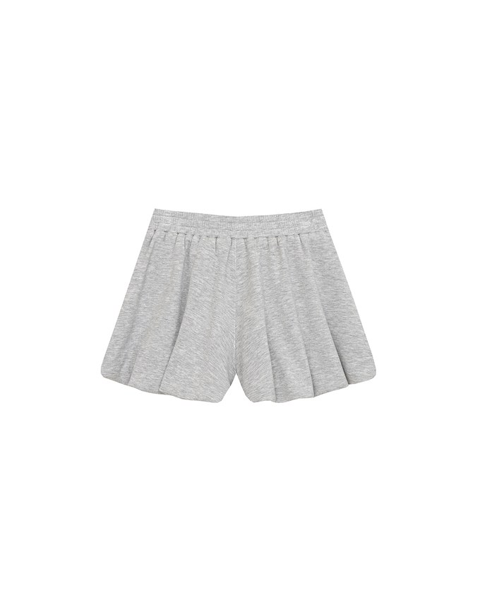 Bubble Flare High Waist Shorts with Stretch Waistband