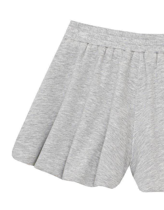 Bubble Flare High Waist Shorts with Stretch Waistband
