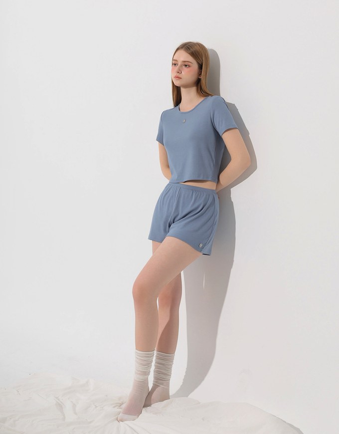 Logo Embroidered Basic Casual Shorts