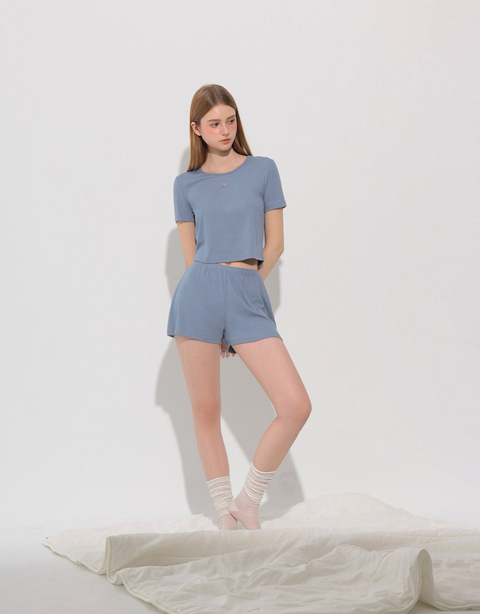 Logo Embroidered Basic Casual Shorts