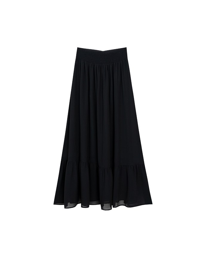 Flowy Sheer Bikini Cover Up Skirt with Stretch Waistband