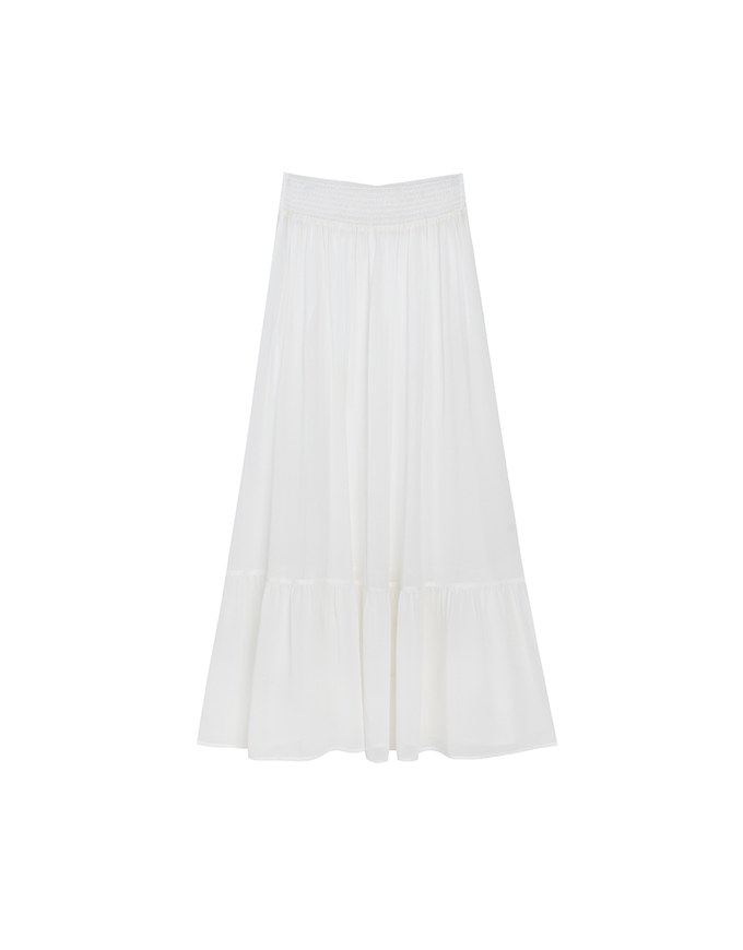 Flowy Sheer Bikini Cover Up Skirt with Stretch Waistband