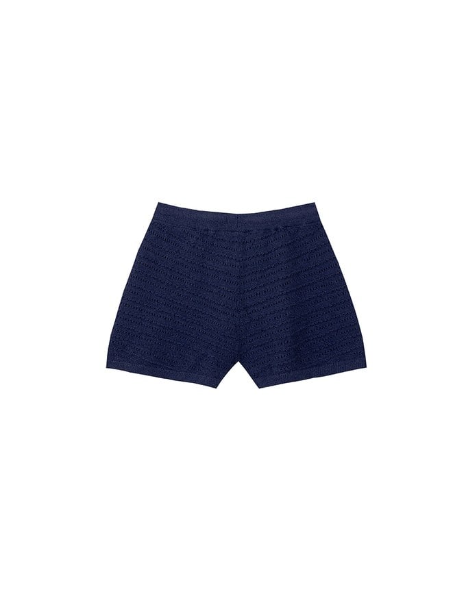 【GUT GUT Design】 Open Knit Drawstring Cover Up Shorts with Fringe Tassel Detail