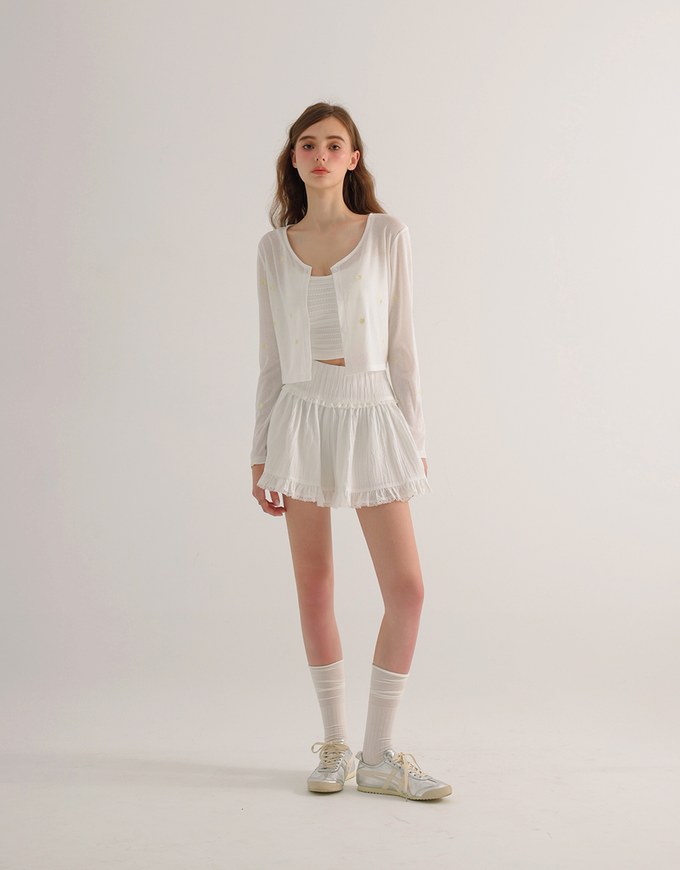 Stretchy Wavy Texture Ribbed Knit Spaghetti Strap Cropped Camisole Padded Top