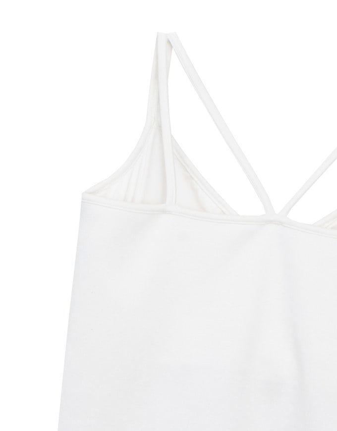 【AIRY COOL 2.0】Double Spaghetti Strap V Neck Open Back Bra Top