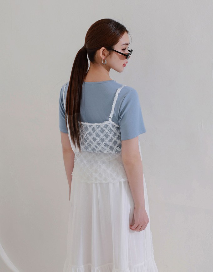 Logo Embroidered Short Sleeve Basic Fitted Tee