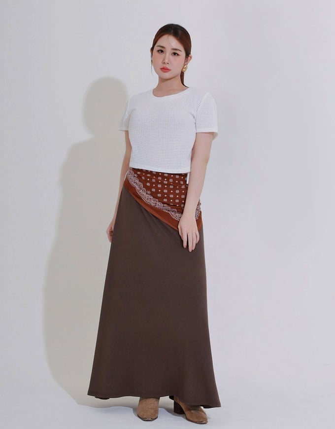 Waffle Knit Side Drawstring Short Sleeve Top