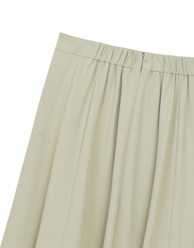 Cooling Fabric Flared Front Slit Maxi Skirt