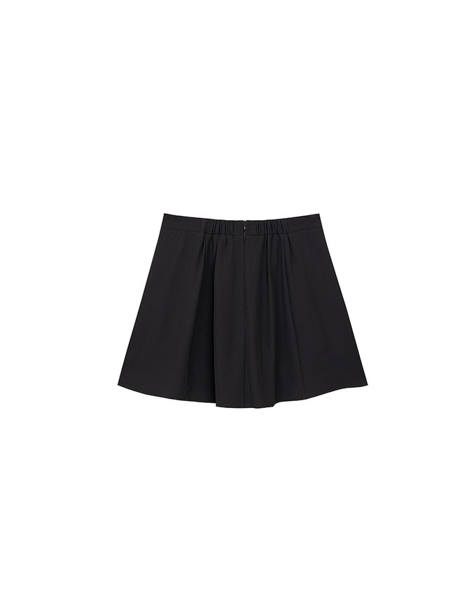 Cooling Fabric High Waist A Line Mini Skirt with Flared Hem