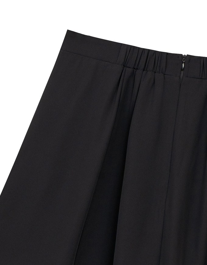 Cooling Fabric High Waist A Line Mini Skirt with Flared Hem