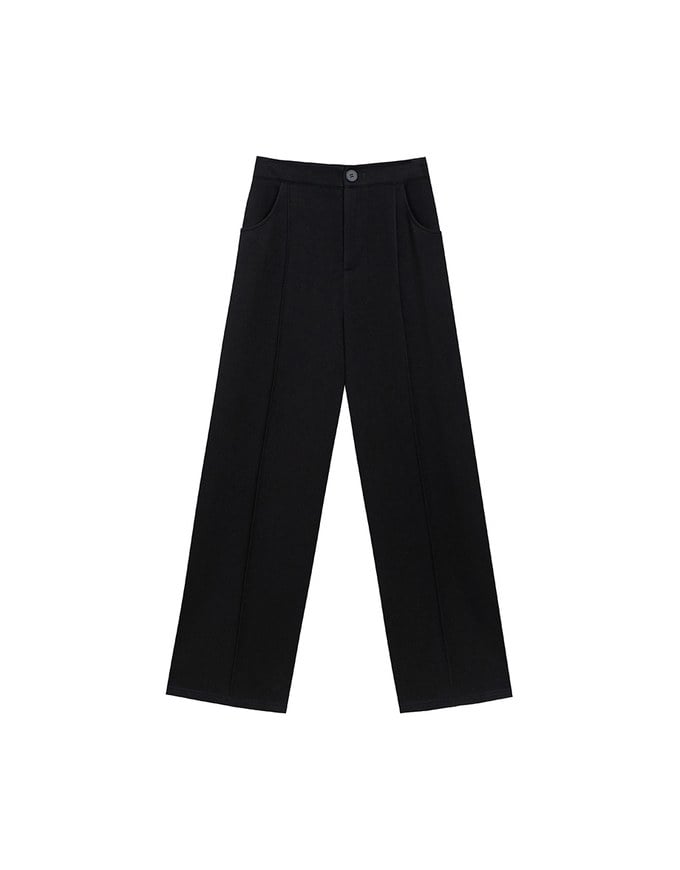 AIRY HOURGLASS Relaxed Fit Wide Leg Pants with Seam Detail