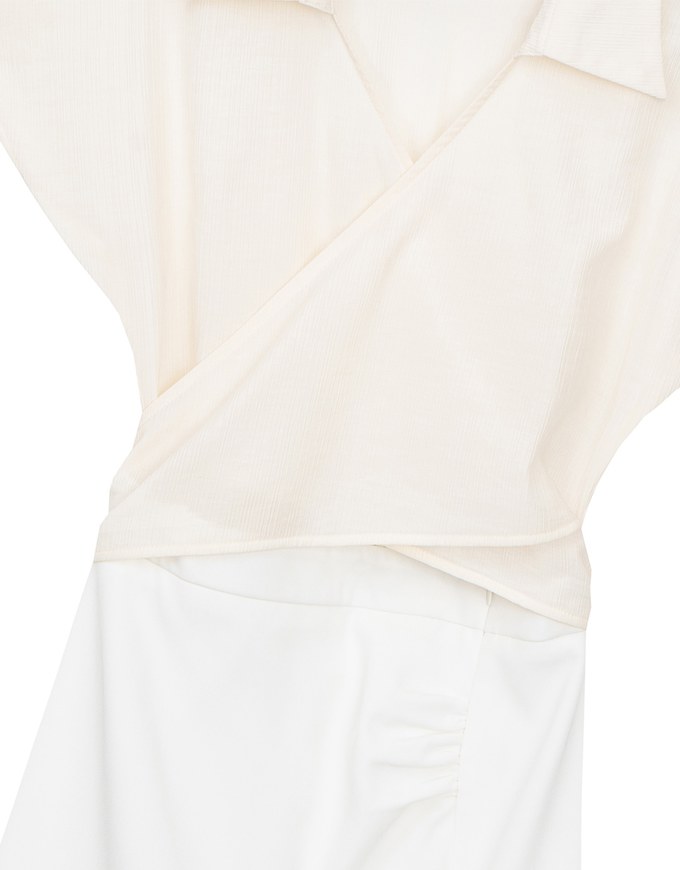 Cross Strap Waist Cut Out Detail Tailored Shirt Dress
