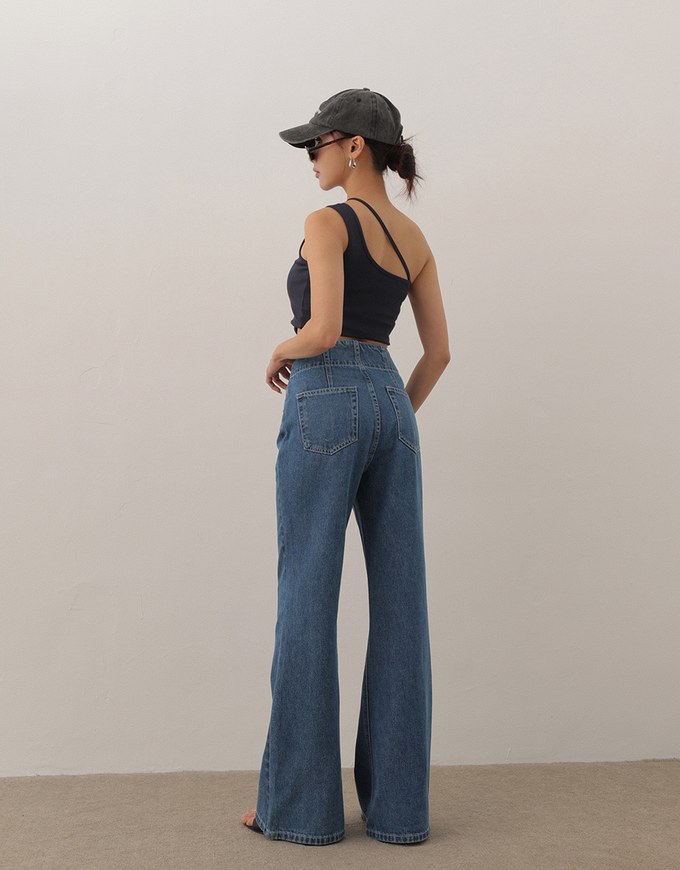 Asymmetrical Neckline One Shoulder Ribbed Knit Padded Crop Top