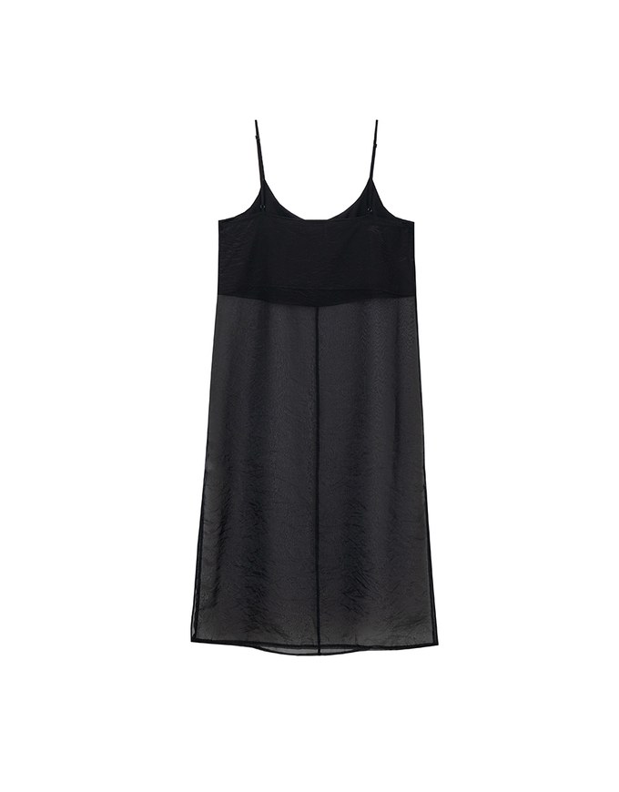 Sheer Longline Cover Up Cami Top with Side Slit Design