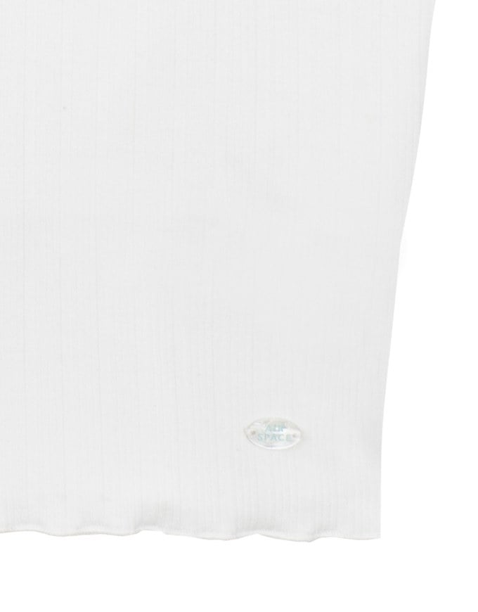Lace Trimmed Ribbed Spaghetti Strap Padded Tank Top