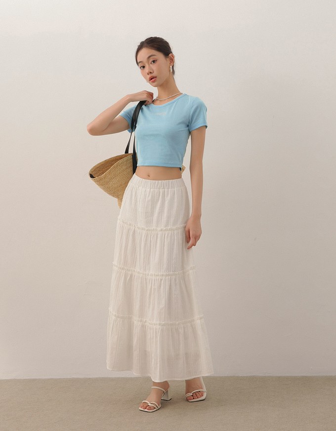 Bejeweled Cropped Top With Rhinestone Embellished Slim Fit Holiday Tee