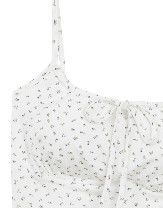 Youthful Vibe Crop Camisole Top with Ruched Drawstring Detail